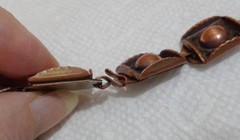 16 inch Vintage Solid Copper Renoir Square Link Necklace 3/4″ 3.7 oz