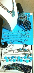 Antique Vintage Turquoise Sterling Silver Estate Mixed Unique Jewelry 18 Pieces