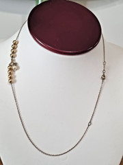 Vintage 1960s 12k Gold Fill Cultured Pearl Bead Ball Necklace USA made see video