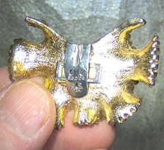 Vintage S.G. D’OR Dress or Shoe Clip On gold tone Flower or Leaf