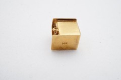 Vintage 14k Yellow Gold Scotty Dog In Dog House Charm Articulating