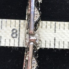 Vintage X O Design Black Onyx & Clear Pave Cubic Zirconia Bracelet sz 7″