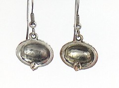 Women Vintage Unmarked Silver Oval Shaped Dangle Earrings 6.2g 0.65in I995