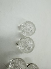 German Lucite Ball Pendants Controlled Bubble Bubble Pendant 1″ Set of 5