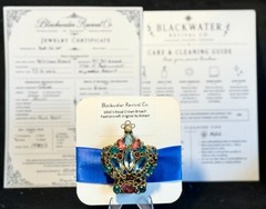 1940s Royal Crown Broach / Pendant Vintage Original Fashioncraft by Robert Piece