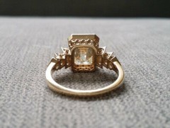 Art Deco Antique Vintage 4.20Ct White Diamond Engagement Ring 14K Yellow Gold FN