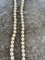 !!! Panetta Stamped Pearl Style Necklace Elegant Statement Piece Vintage