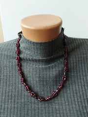 Beads vintage USSR natural stone Garnet Almandine 54 cm