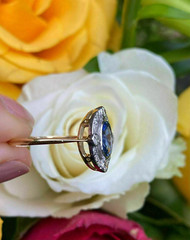 2 Ct Sapphire Vintage Art Deco Engagement Antique Ring In 925 Sterling silver