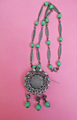 Vintage Tassel Pendant Necklace Signed Francois–Animal Rescue Donation