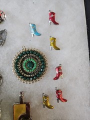 Vintage/ Modern Pendant lot of over 20 pieces. Glass, metal