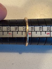 Vintage Aquamarine (March Birthstone) and Stamped 18KT HGE Ring Size 8