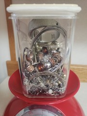 2 Ibs Mystery Jewelry Rings Vintage Modern Lot Bracelets Etc Silver Tone