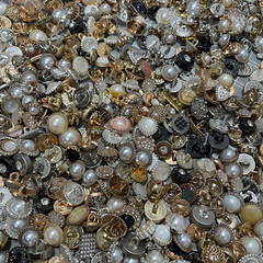 2nd Half /50p Vintage-now Costume Jewelry makeing Lots button Read Description
