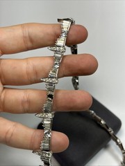 Vintage Marcel Boucher All Around Rhinestone Silver Collar Necklace 7890N
