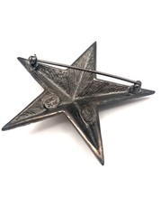 Authentic Kenneth Jay Lane Crystal Star Brooch – Striking Geometric Handmade USA