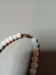 Vintage Pumice Beaded Necklace Multi-Color Candy Pastel Heavy Chunky 1970s