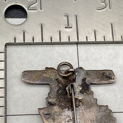 Vintage Tribal Figure 900 Silver Brooch Pin Pendant