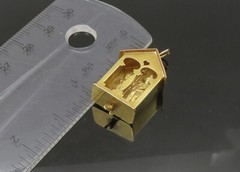 14K GOLD Vintage Petite Man & Woman Couple In House Pendant (MOVES) GP204