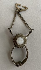 Vintage Cowboy Western Silver Goldtone Ladies Glove Clip Dangle Tie CLIP
