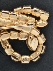Vintage Signed RIFAS Aurora Borealis Rhinestone Brooch Pin Gold Tone 1950s…