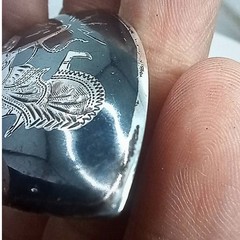 Rare Vintage Niello Brooch Pin Siam Sterling Silver Goddess Mekkala Thailand