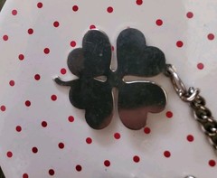 Vintage “Good Luck” 8 Plus Language Charm Bracelet Silver Tone Four Leaf Clover
