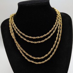 Napier Signed 1/20 12k GF Gold Filled Extra Long Twist Rope Chain 58.5in 42.37g