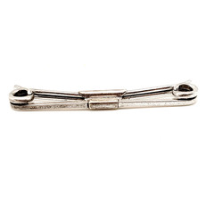 Swank 1930s Sterling Silver Collar Bar Stay Clip Patent 75818 Curved Flex Design
