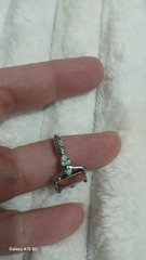 Vintage Bohemian Style Inlay Ring Unisex Zinc Alloy Band Size 6 New