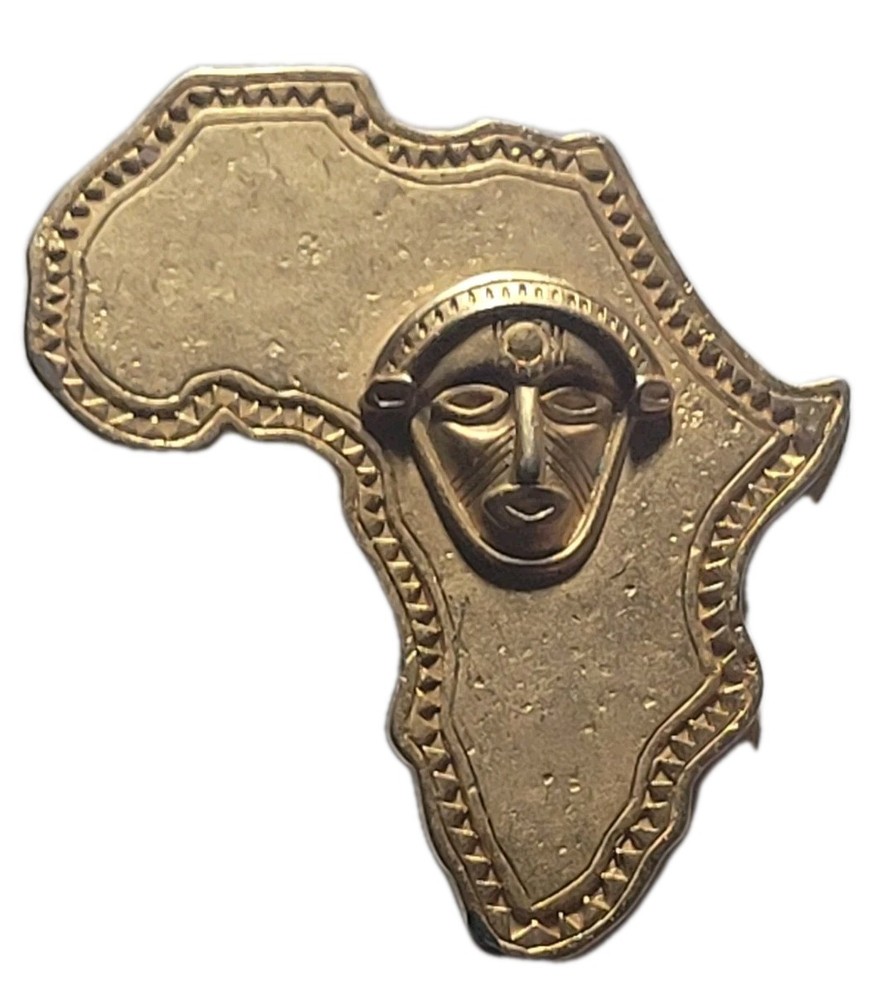 “JJ” Jonette Jewelry ‘Africa Egypt Face Continent’ Pin Brooch