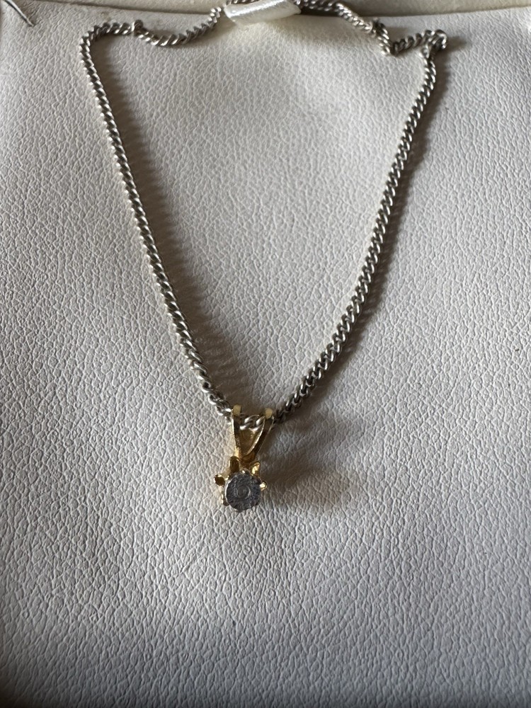 Vintage necklace chain with charm pendant 18″ length