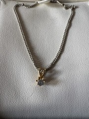 Vintage necklace chain with charm pendant 18″ length