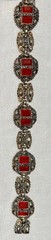 Antique 1906-1910 THEODOR FAHRNER Carnelian & 935 Sterling Silver Bracelet
