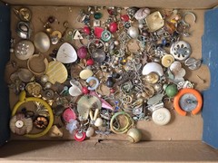 Vintage Earring Lot Various Styles And Colors. Very Few Pairs. Mostly Single