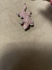 Gecko Lizard Brooch Pin Rhinestones And Great Pin Vintage No Brand