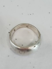 Vintage Sterling Silver Womens Solid Dome Band Ring Size 5.5