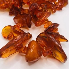 Vintage Authentic Genuine Nugget Amber Beads Necklace 33 in 83 g