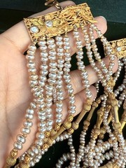Vintage Miriam Haskell Baroque Pearl Multi-Strand Necklace (c. 1940s–1950s)