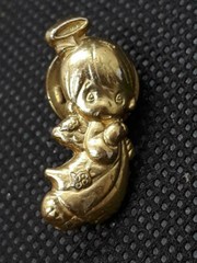 Vintage Precious Moments Angel Costume Jewelry, Matte Goldtone ~ Ships FREE