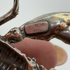 Vintage Italian 800 Silver Lobster Figurine Miniature Collectible Statue