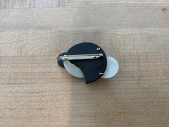 Cubist Geometric Aluminum broach/pin Modernist contemporary shape