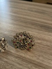 LOT OF 3 VINTAGE COSTUME JEWELRY RINGS Beautiful Unique 2 With Bands Fits All