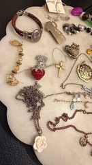 Assorted Vintage Costume Jewelry Lot – Necklaces, Bracelets, Pins, and Earrings