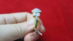 Cluster Sparkly CZ Bow Ring – Micron Gold Plated, Adjustable Size 7.5