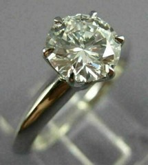 LARGE TIFFANY & CO GIA 1.52CT DIAMOND PLATINUM GOLD ENGAGEMENT RING E VS2 #26497