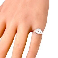 Initial Letter P Signet 925 Sterling Silver Child Baby Woman Pinky Ring Size 3