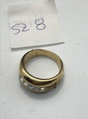 Vintage 18KT GE Gold Plated & Rhinestones in Bold Look Ring varied sizes