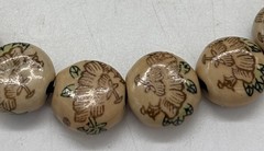 Chinese Friendship Wealth Bracelet 1970- 1990 Peony Flowers Calligraphy Jewelry