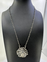 925 Antique Signed Anita Maria Medusa Necklace 18 Inches